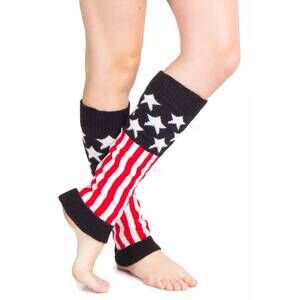 NEW THREE BIRD NEST old gloryana american flag leg warmers in blue